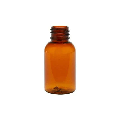 1 Oz Light Amber Boston Round Bottle 20/410