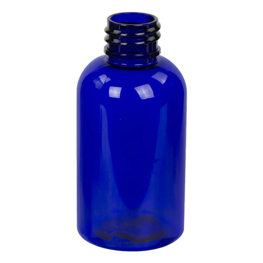 2 Oz Blue Cobalt Squat Boston Bottle 20-410