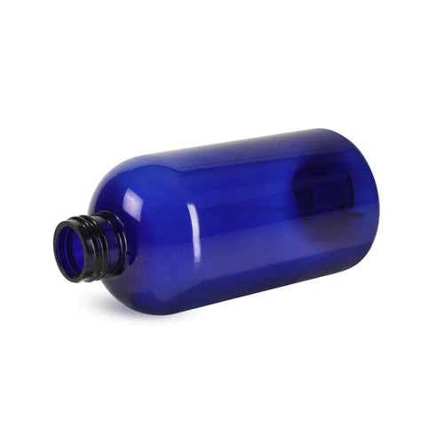 4 Oz Blue Cobalt Glass Boston Round Bottle 24-410