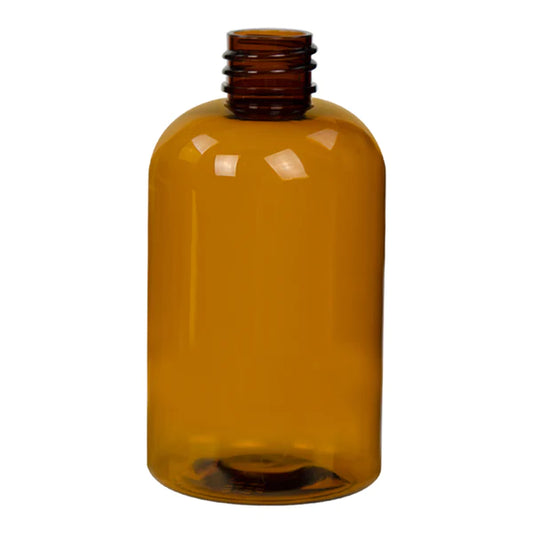 4 Oz Light Amber Boston Round Bottle 20/410