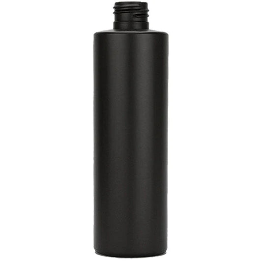 8 Oz Black MATTE Cylinder Bottle 24/410