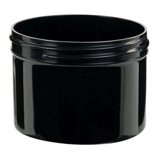 8 Oz Black Single Wall Round Jar 89-400